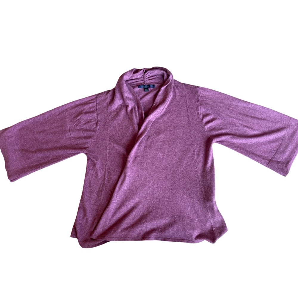 Boden Purple Cashmere Angora Blend Wrap Cardigan Kimono Sleeve WK351 Size M